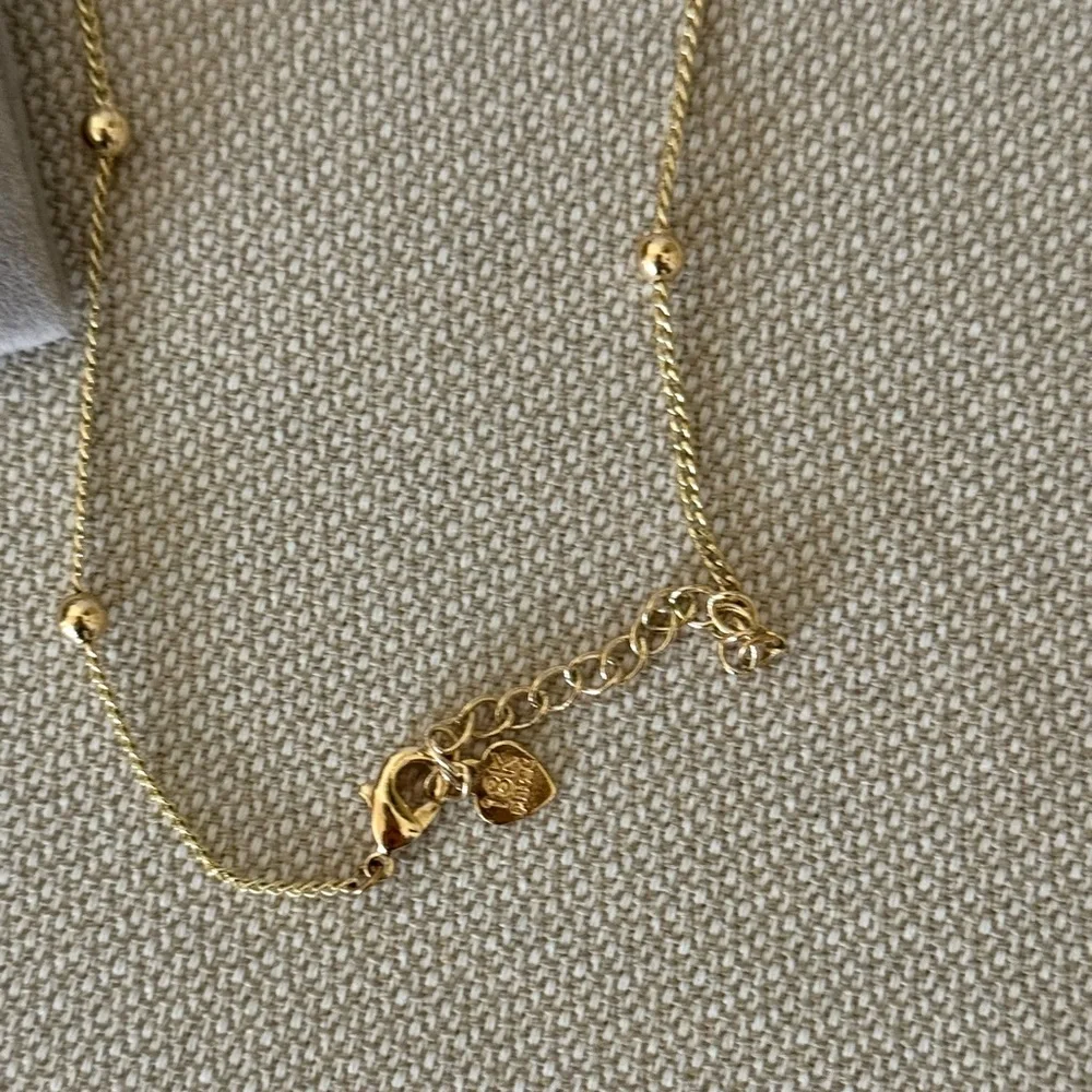 18k Gold Lava Bead Pendant Necklace
